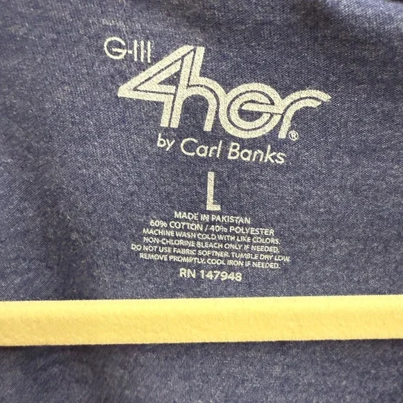 G-III 4her Carl Banks Seattle Mariners Women's Blue V-Neck Top NWT - Picture 5 of 7